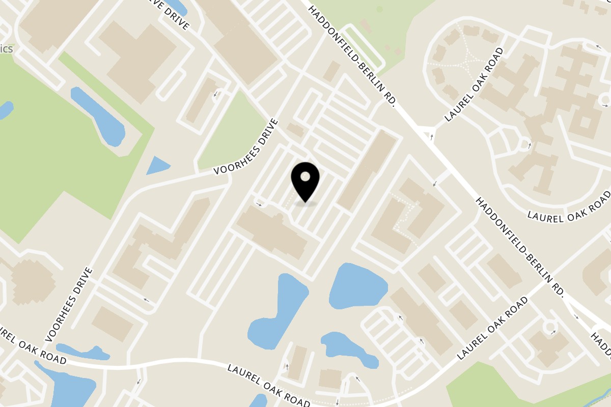 Map showing the location of Coriander Indian Bistro on 910 Haddonfield-Berlin Rd #15 in Voorhees Township